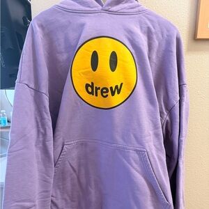 Drew House Lavender Hoodie with Yellow Logo